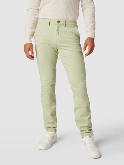 SELECTED HOMME Slim fit broek met paspelzakken aan de achterkant, model 'Miles' Lindegroen - 4