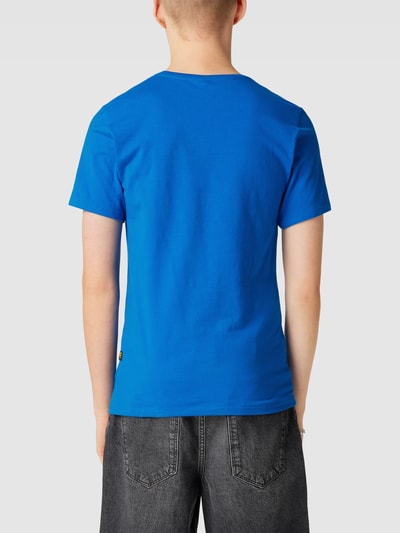 G-Star Raw Slim fit T-shirt met labelprint Koningsblauw - 5