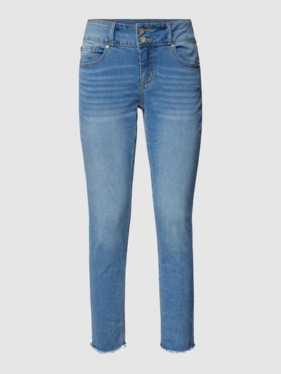 Buena Vista Cropped Jeans mit Label-Details Blau 2