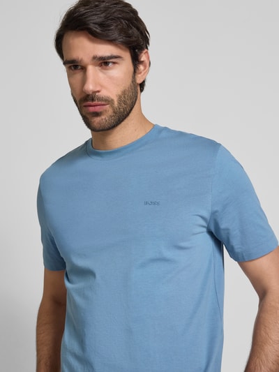 BOSS T-Shirt mit Label-Print Modell 'Thompson' Bleu 3