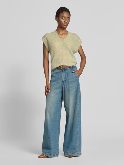 BOSS Relaxed Fit Pullunder aus Alpaka-Mix Lind 1