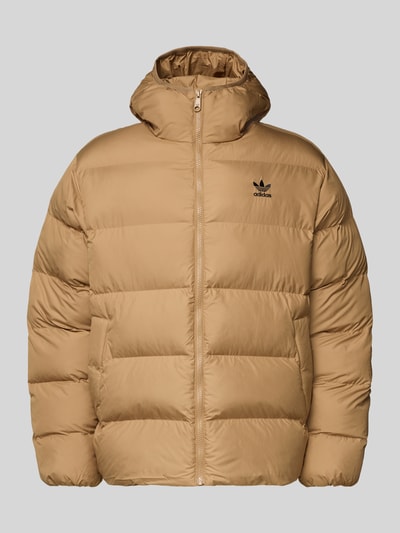 adidas Originals Kurtka pikowana o kroju regular fit z wyhaftowanym logo model ‘Commercial’ Średniobrązowy 2