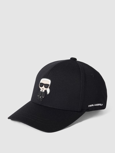 Karl Lagerfeld Czapka z daszkiem z aplikacją z logo Czarny 1