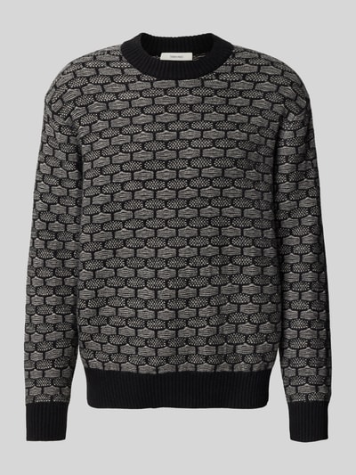 SELECTED HOMME Relaxed fit gebreide pullover van wolmix, model 'KEITH' Zwart - 2