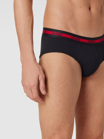 HUGO Slip met elastische band met logo in een set van 3 stuks Zwart - 3