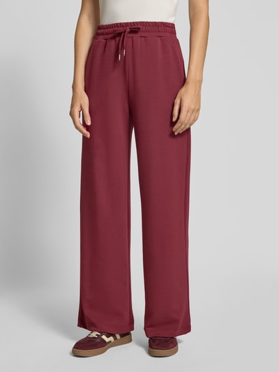 Soyaconcept Spodnie dresowe z elastycznym pasem i tunelem model ‘Banu’ Bordowy 4