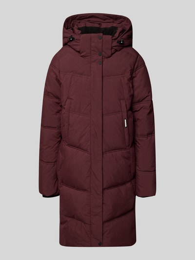 khujo Gewatteerde lange jas met capuchon, model 'Graya' Bordeaux - 2