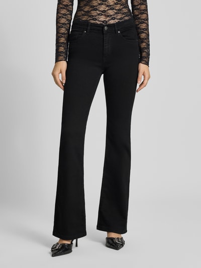 REVIEW flared jeans met middelhoge band Zwart - 4