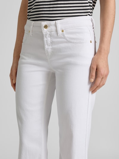 Cambio Straight Leg Jeans mit verkürztem Schnitt Modell 'TESS' Weiss 3