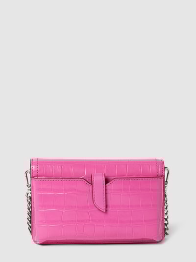 MICHAEL Michael Kors Torba na ramię z imitacji skóry gada model ‘HEATHER’ Różowy 4