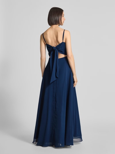 Laona Abendkleid mit Wasserfall-Ausschnitt Marine 5