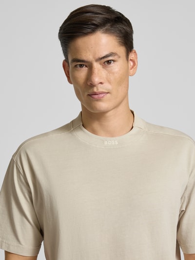 BOSS Orange Comfort Fit T-Shirt aus reiner Baumwolle Beige 3