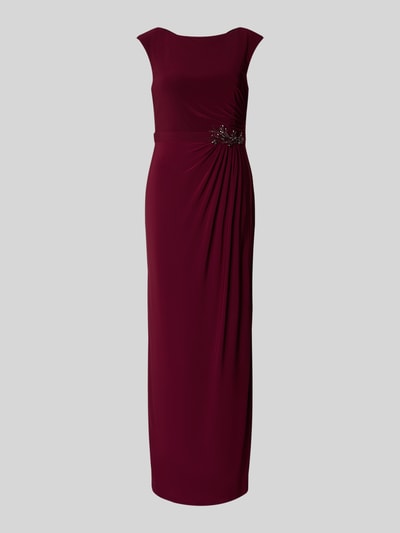 Adrianna Papell Avondjurk met plooien en pailletten Bordeaux - 2