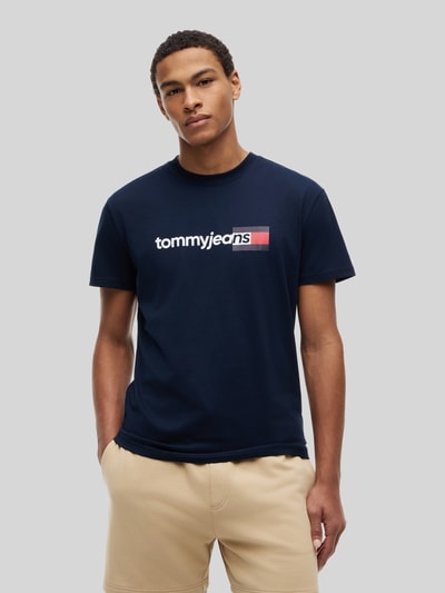 Tommy Jeans Regular Fit T-Shirt aus reiner Baumwolle Marine 4
