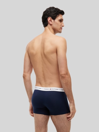 Tommy Hilfiger obcisłe bokserki o kroju regular fit z mieszanki bawełny w zestawie 3 szt. Granatowy 5