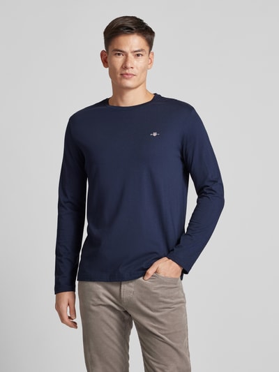 Gant Longsleeve mit Label-Stitching Marine 4