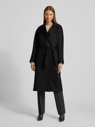 Weekend Max Mara Regular fit lange wollen jas van zuivere scheerwol, model 'RESINA' Zwart - 4