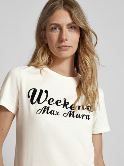 Weekend Max Mara T-shirt met ronde hals, model 'ZIRLO' Offwhite - 3