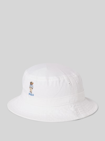 Polo Ralph Lauren Kids Bucket Hat mit Motiv-Stitching Weiss 1