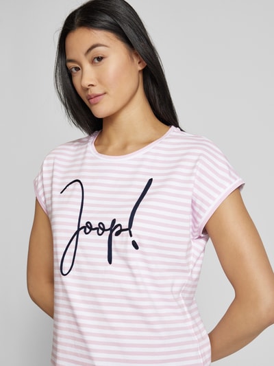 JOOP! T-shirt met labelstitching, model 'Teri' Lila - 3