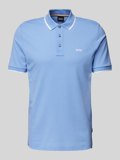 BOSS Poloshirt mit Label-Print Modell 'Parlay' Weiss 2