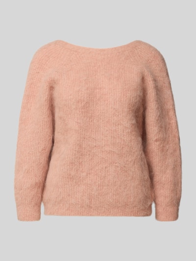 Bash Sweter z dzianiny w stylu kopertowym Jasnoróżowy 2