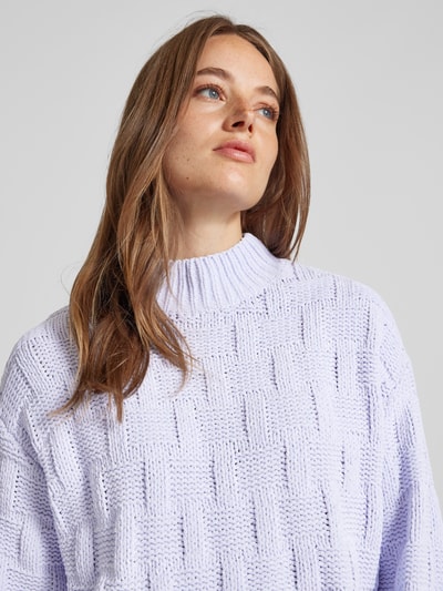 Vero Moda Pullover mit Stehkragen Modell 'ISA' Hellblau 3