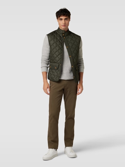 Barbour Bodywarmer met klepzakken, model 'LOWERDALE' Donkergroen - 1