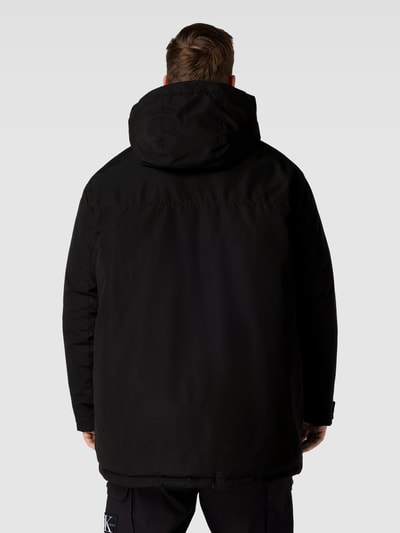 Jack & Jones Plus PLUS SIZE parka met mouwtrensjes, model 'CHAMP' Zwart - 5