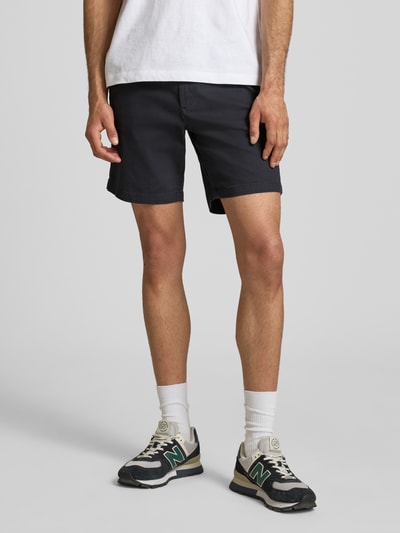 JACK & JONES Straight Fit Shorts mit abnehmbarem Gürtel Modell 'Adam' Dunkelblau 4