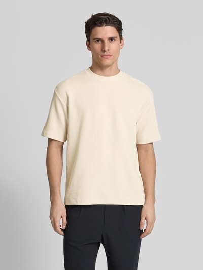 MCNEAL T-Shirt mit Strukturmuster Modell 'KEN' Beige 4