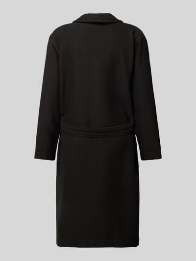 Tommy Hilfiger Regular Fit Bademantel aus reiner Baumwolle mit Waffelstruktur Black 3