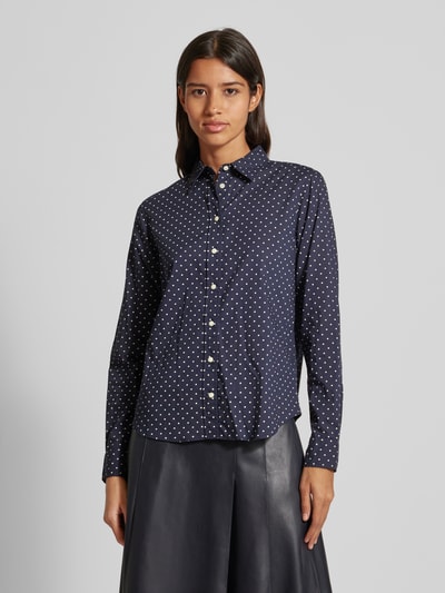 Gant Overhemdblouse met knoopsluiting Donkerblauw - 4