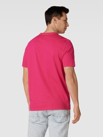 MCNEAL T-shirt z efektem melanżu i kieszenią na piersi Mocnoróżowy 5