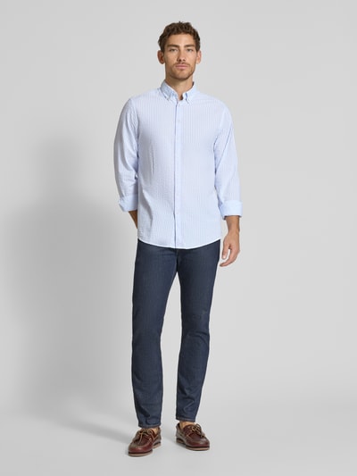 Christian Berg Men Regular fit vrijetijdsoverhemd met button-downkraag Bleu - 1