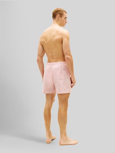 Tommy Hilfiger Regular Fit Badehose mit Label Stitching Rot 5
