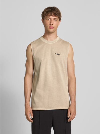 Pegador Tanktop met labelstitching Steengrijs - 4