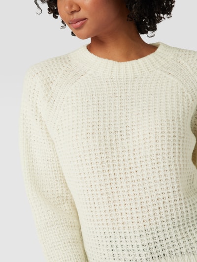 Marc Cain Gebreide pullover met structuurmotief Ecru - 3
