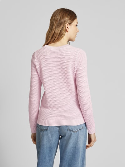 Vila Strickpullover mit Rundhalsausschnitt Modell 'Vidalo' Rosa 5