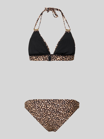 Produktfoto, Triangel-Bikini mit Allover-Animal-Print Modell 'Mayumi' von LASCANA, Elastischer-Material-Mix, Zierbesatz, Damen