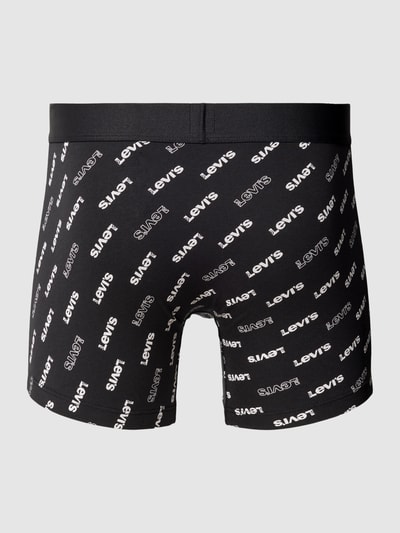 Levi's® Boxershort met elastische band met label in een set van 2 stuks, model 'LOGO' Zwart - 3