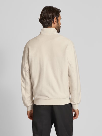 BOSS Orange Regular Fit Sweatjacke aus reiner Baumwolle Modell 'LISIMBA' Beige 5