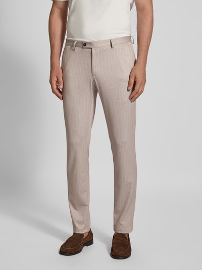 DIGEL Spodnie do garnituru o kroju slim fit z kieszeniami z tyłu model ‘Ano’ Beżowy 4