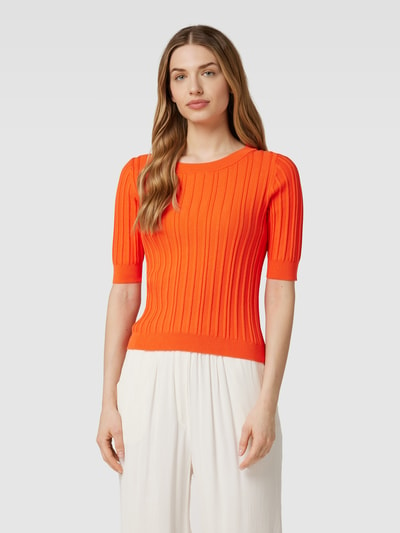 Esprit Strickpullover in Ripp-Optik Orange 4