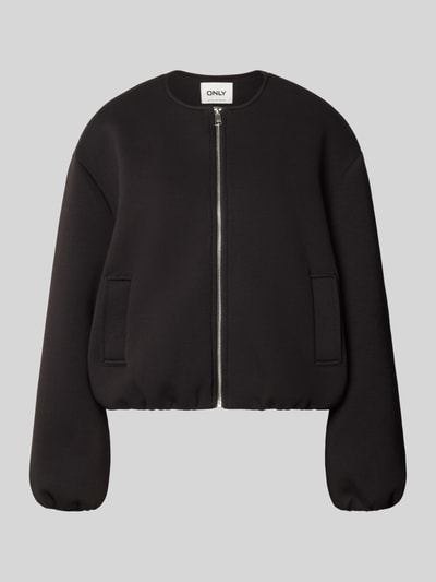 ONLY Regular Fit Sweatjack mit Viskose-Anteil Modell 'LELLIE' Black 1