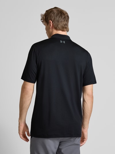 Under Armour Regular fit poloshirt met logo en knoopsluiting Zwart - 5