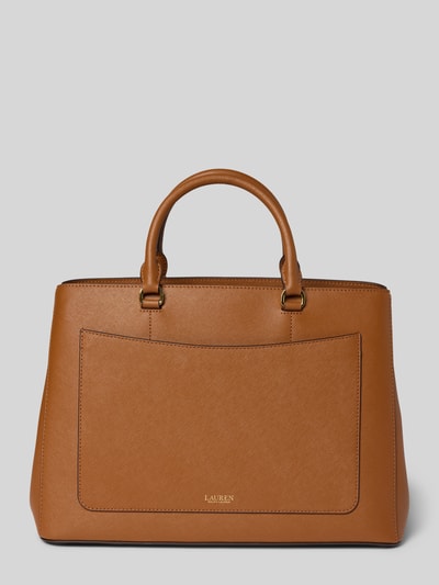 Lauren Ralph Lauren Handtasche mit Logo-Applikation Modell 'HANNA' Cognac 4