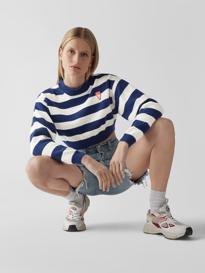 Kenzo Cropped Pullover in Strick-Optik Dunkelblau 6