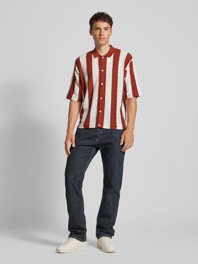 Jack & Jones Regular Fit Freizeithemd mit Umlegekragen Modell 'NOTO' Rot 1