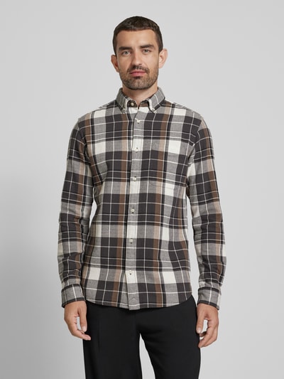 Jack & Jones Premium Regular fit vrijetijdsoverhemd met button-downkraag, model 'BLUBROOK' Middenbruin - 4